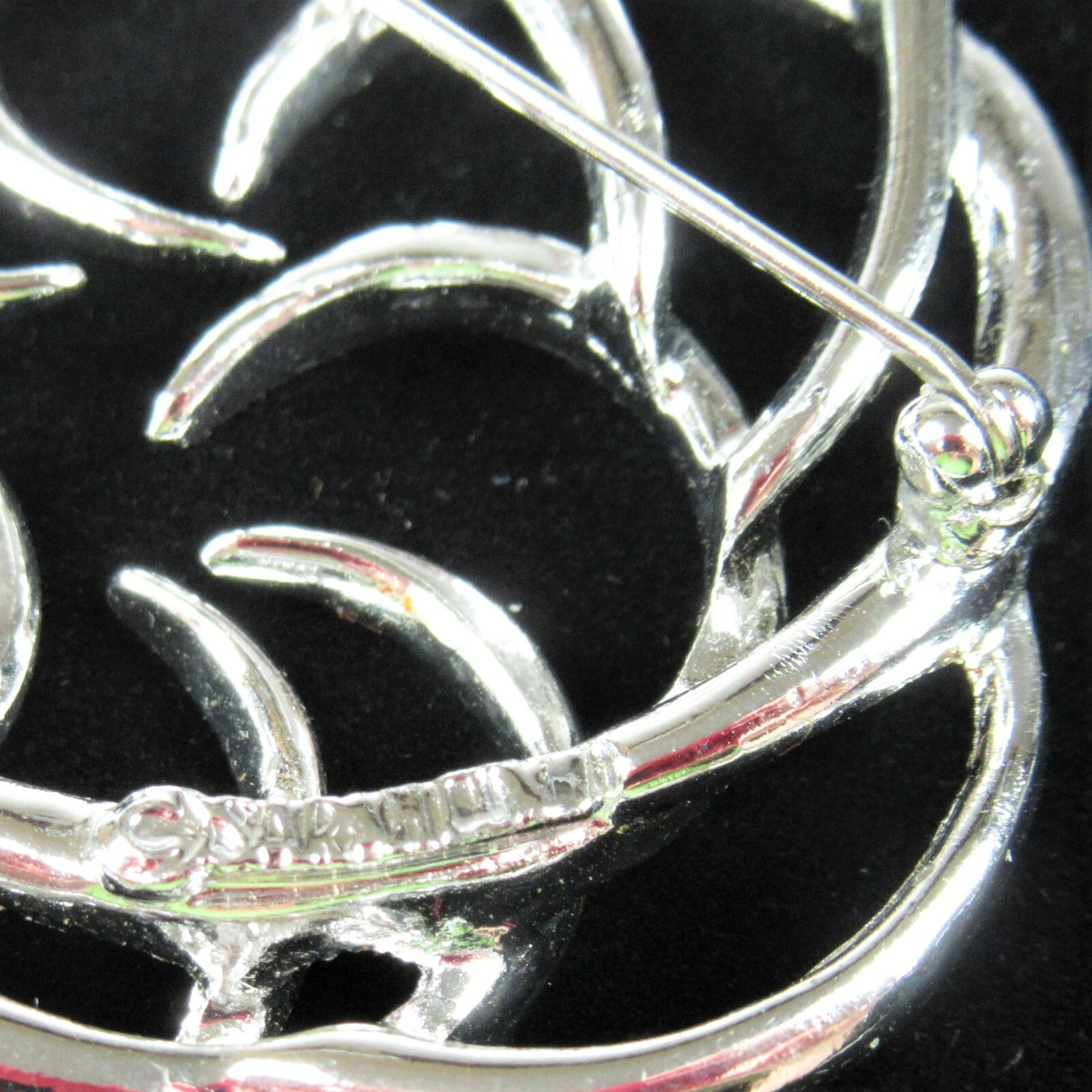 Sarah Coventry Silvertone Tailored Swirl Pin and Clip On Earrings Set Signed