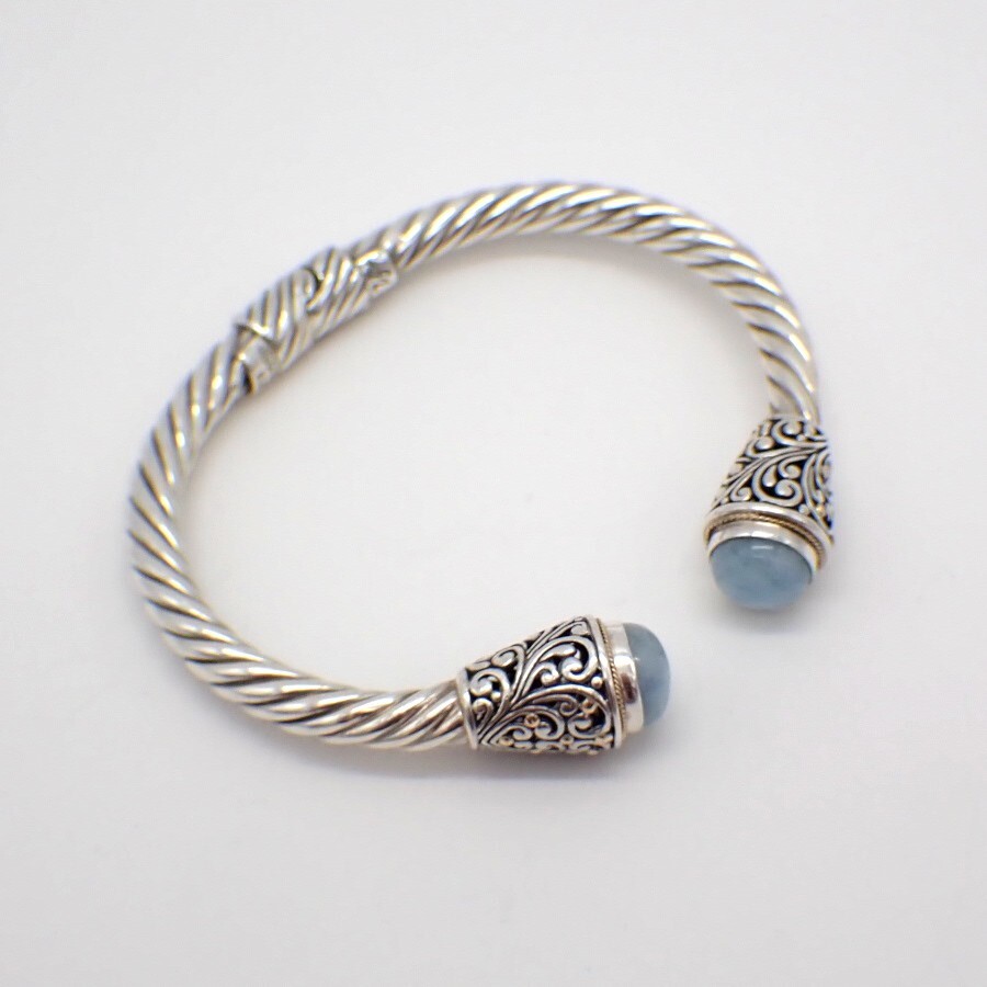 Robert Manse Romance Cuff Bracelet Sterling Silver 18K Gold