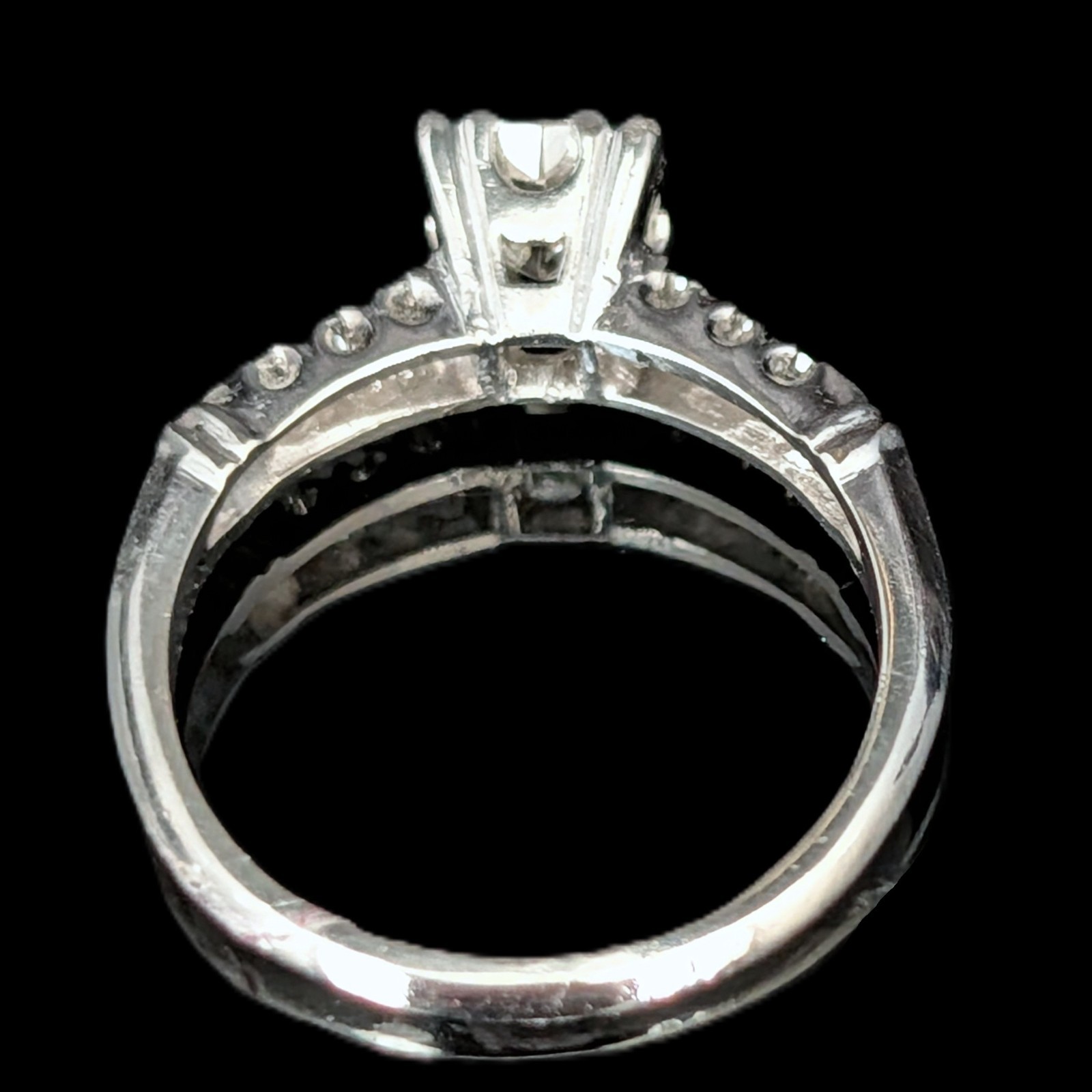 1950s Vintage Old GIA Cert. 0.96ct Diamond Platinum Engagement Ring Estate Gift
