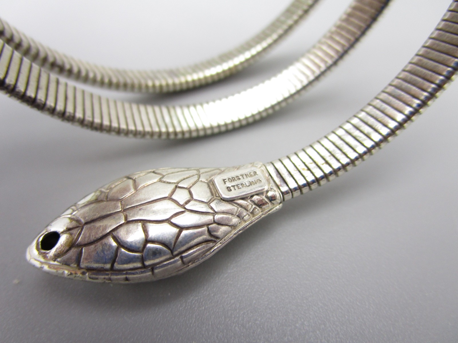 UNUSUAL FORSTNER 1940’S STERLING DOUBLE COIL SNAKE WRAP BRACELET 26G