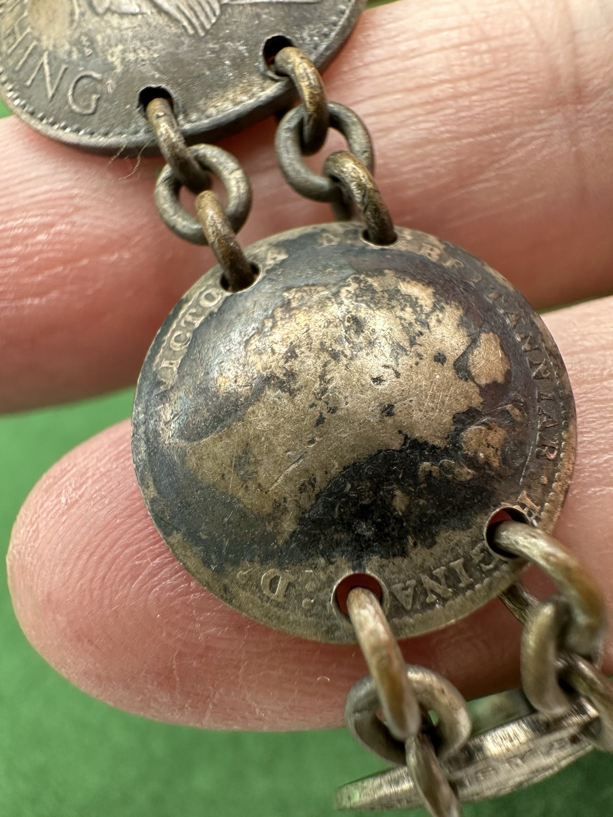 Vintage British Coin Bracelet 1944 Wren Farthing George VI WWII Era