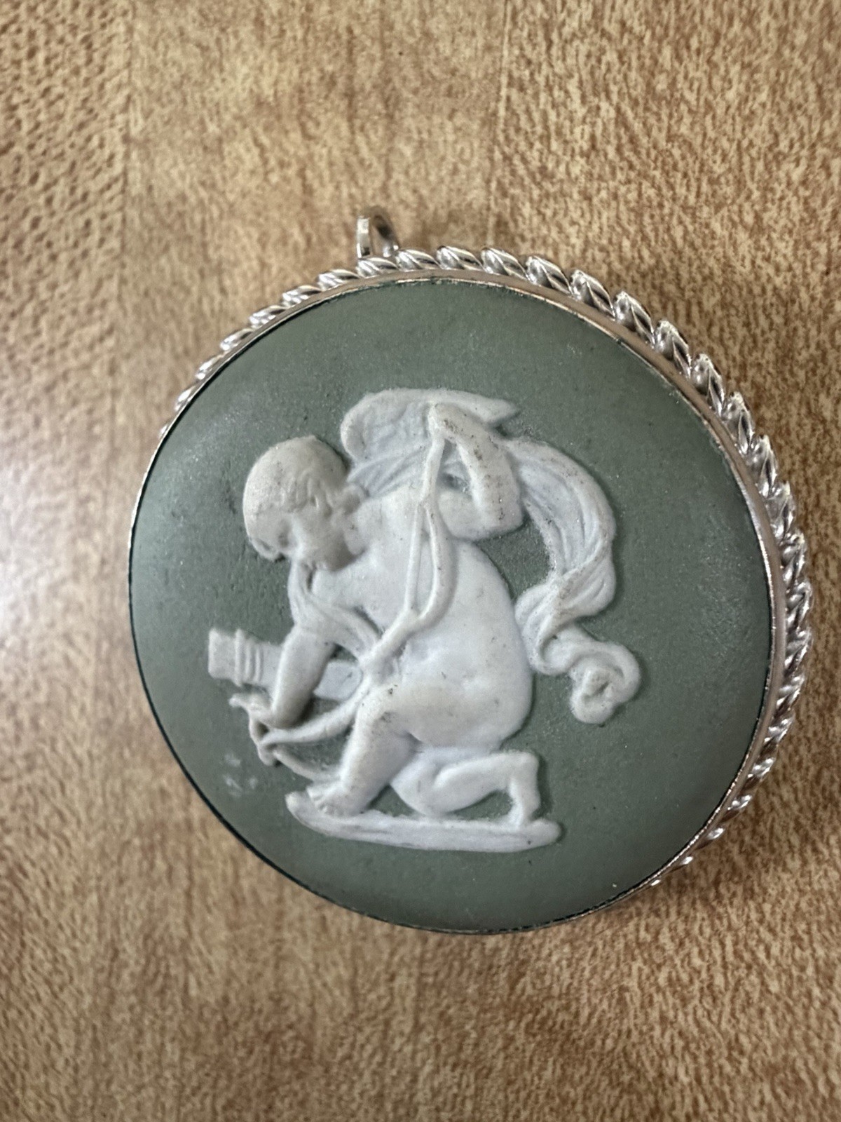 Sterling SILVER Van Dell Vintage Cameo Brooch