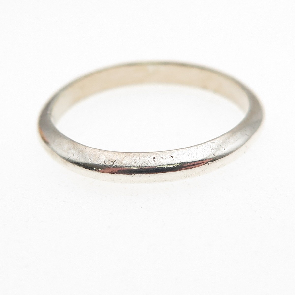Ken Ber 925 Sterling Silver Vintage Classic Wedding Stackable Band Ring Size 8