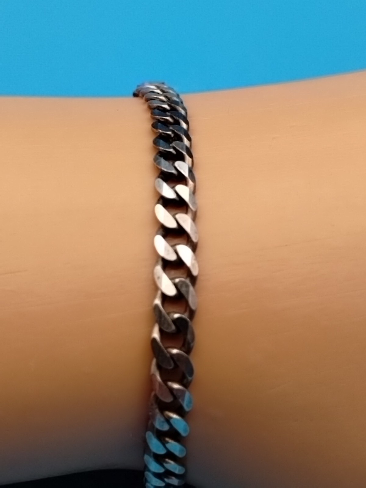 Sterling Silver 4mm 925 Cuban Chain 7.25 inch Bracelet 6.4g