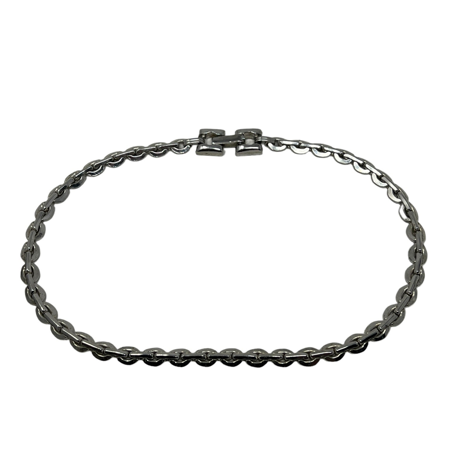 Vintage Silver Tone Chain Choker Necklace