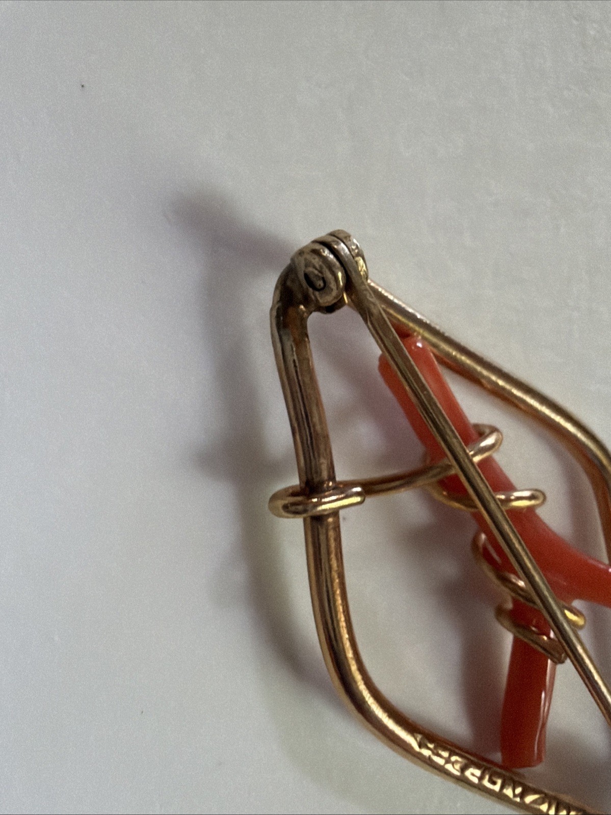 Vintage Stamp Uncas 1/20th 12k Gold Fill Coral Branch Interwoven Scroll Work