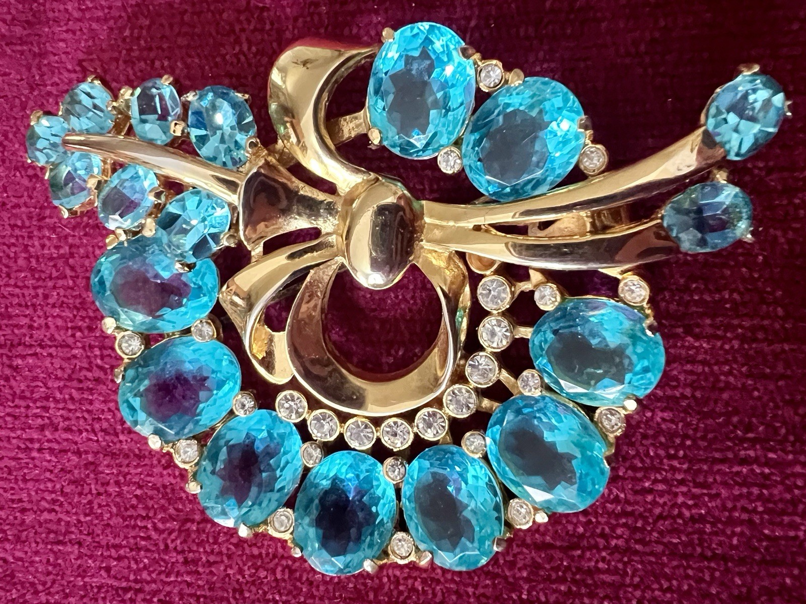STUNNING VINTAGE RETRO DECO STYLE SIGNED WEINBERG NEW YORK VINTAGE BROOCH
