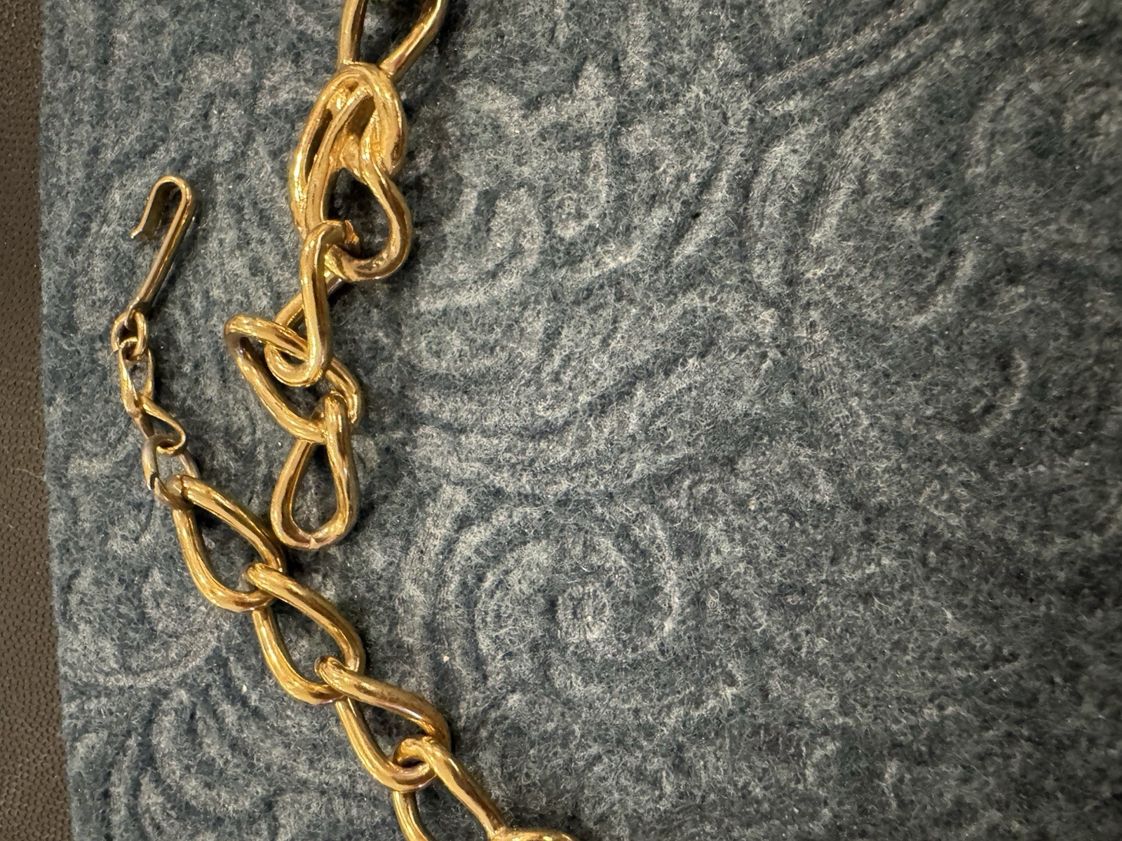 Unmarked Chunky Statement Runway Choker Necklace + Bracelet Set Gold Tone Chain
