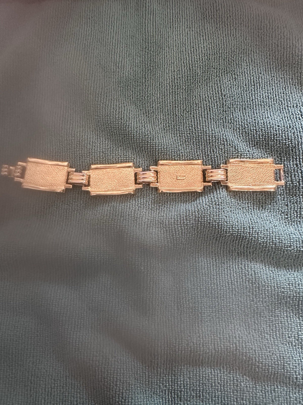 Excellent Vintage YSL Geometric Gold Tone Link Bracelet