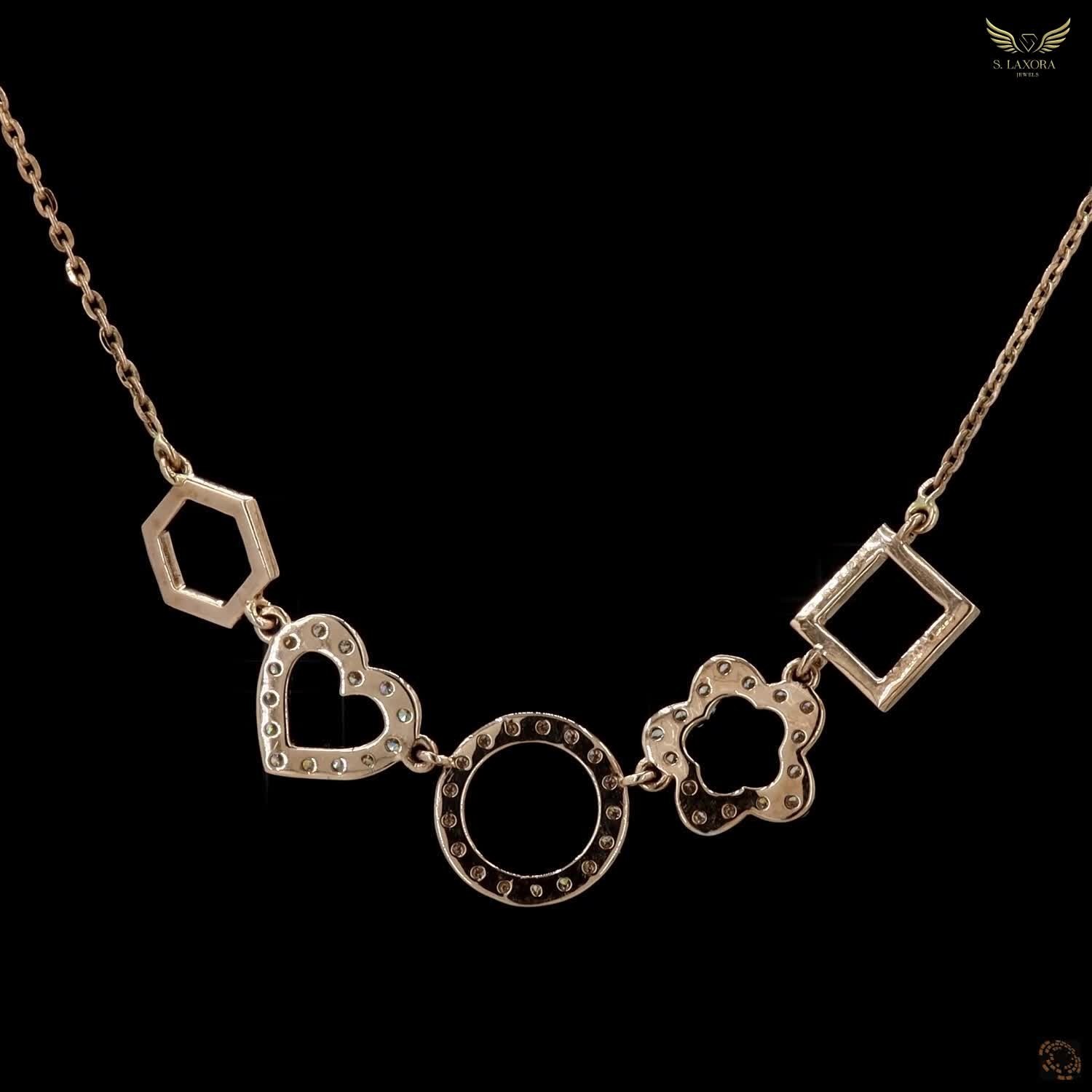 Lab Created Diamond 0.58ct Pendant Necklace Rose Gold Plated Gift