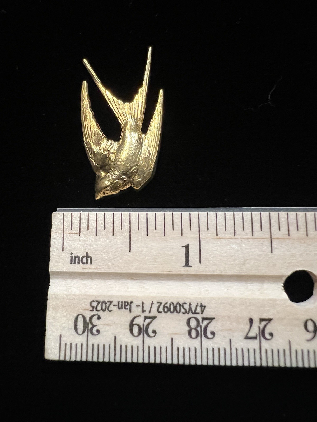 Vintage Brass Stamping Birds 22K Gold Plated Set Of 3 For Jewelry/Craft/Decor