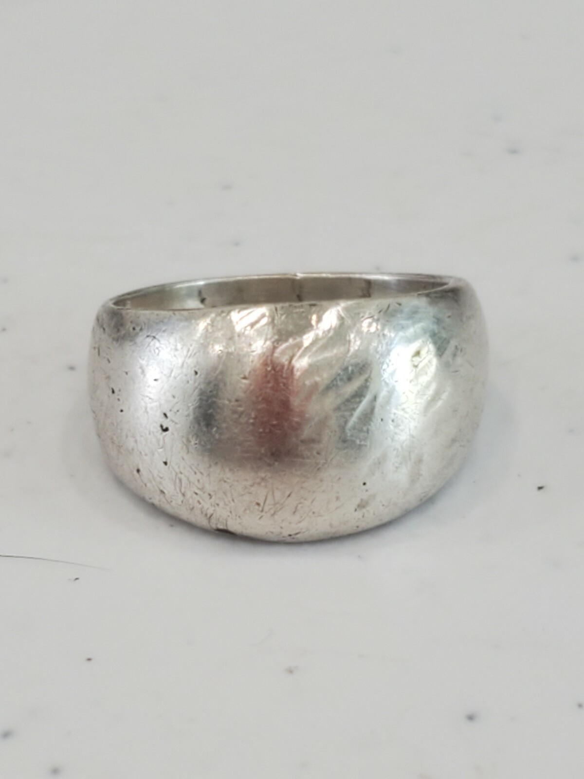 Vintage Sterling Silver Womens Solid Dome Band Ring Size 5.5