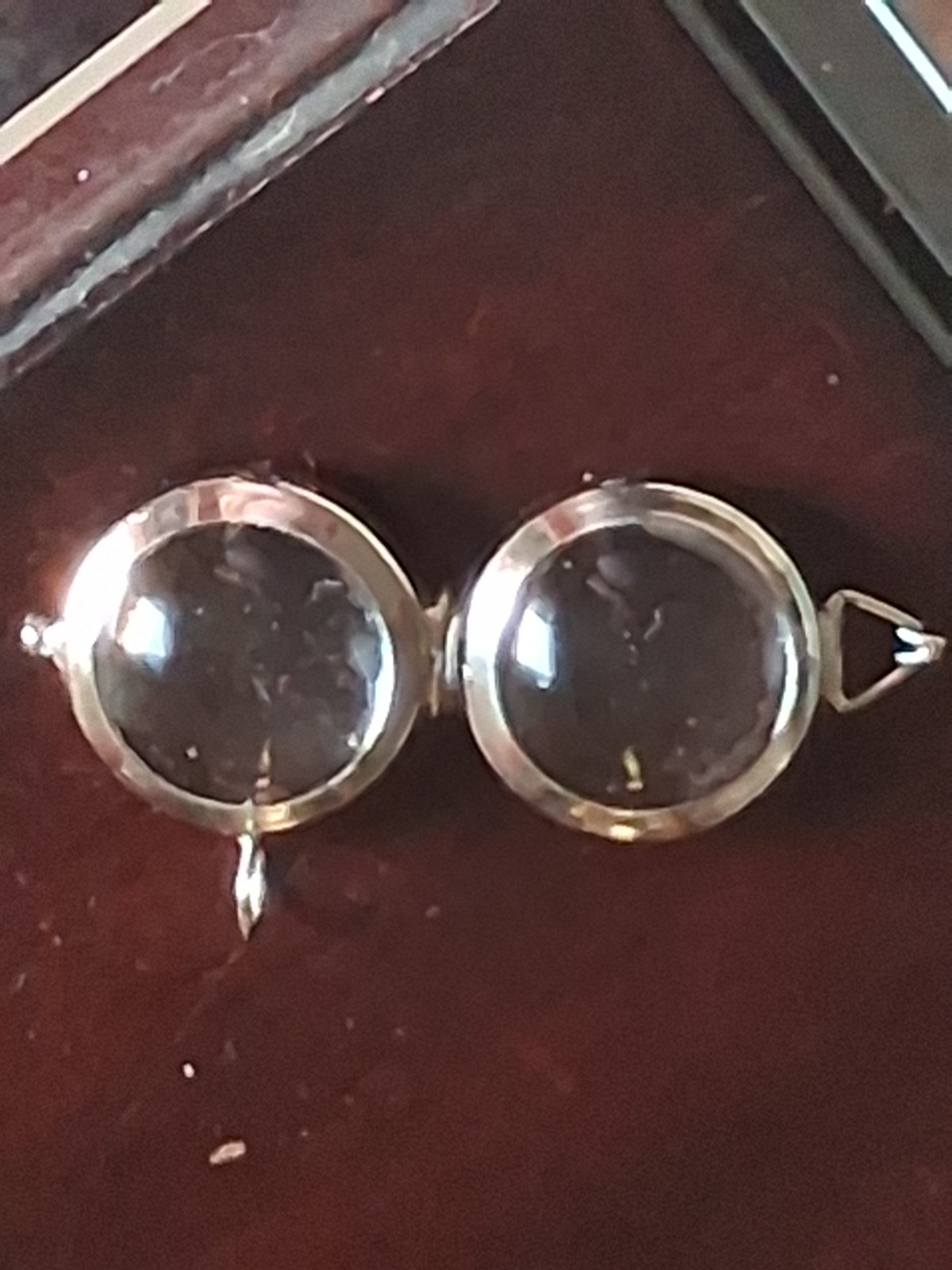 Large Antique Pool Of Light Style Bubble Dome Glass Locket Pendant