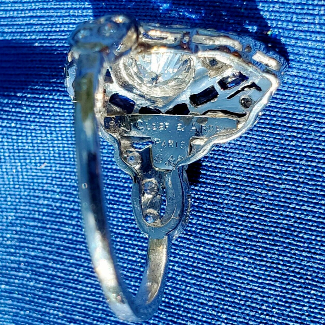 Original EARTH MINED DIAMOND Deco Engagement Ring PLATINUM Statement Solitaire 5