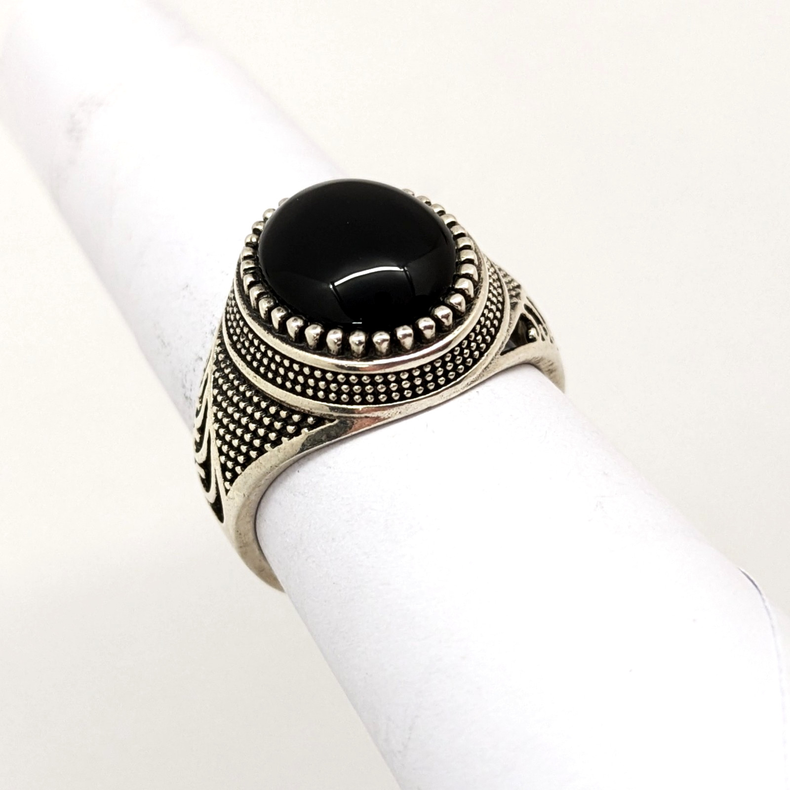 Vintage Luxury RING Silver 925 with Big Bright Stone -size: 9US (19mm), 6.2g| #6
