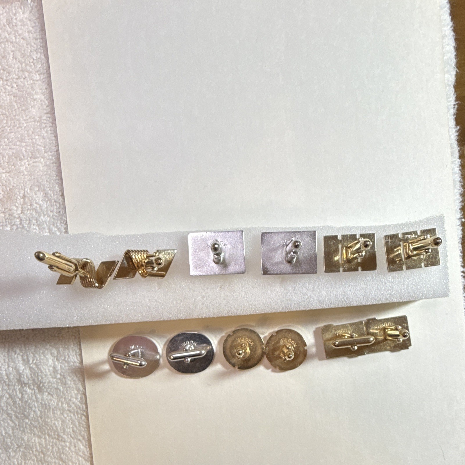 Vintage Swank Cufflinks Lot of 6 Pairs Mid-Century Men’s Dress Accessories