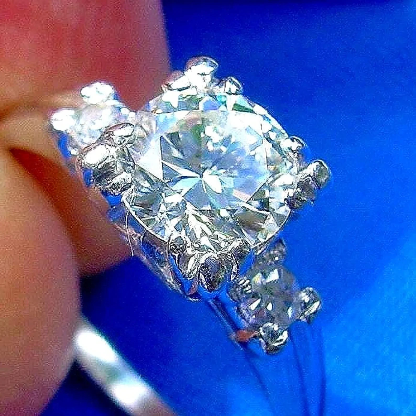 Original EARTH MINED DIAMOND Art Deco Engagement Ring 14K GOLD Vintage Solitaire