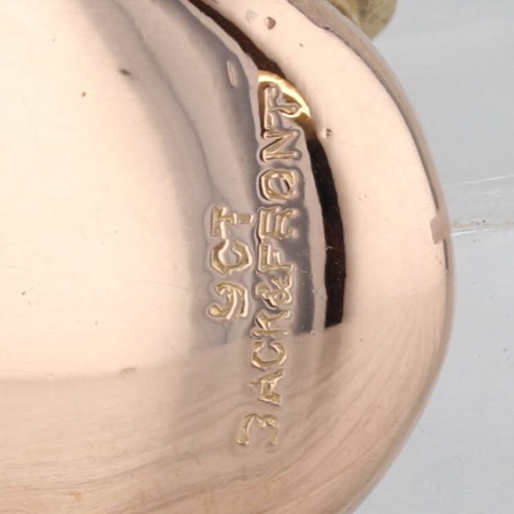 Vintage 9k Rose Gold Seed Pearl Locket Pendant Charm Fob Opens