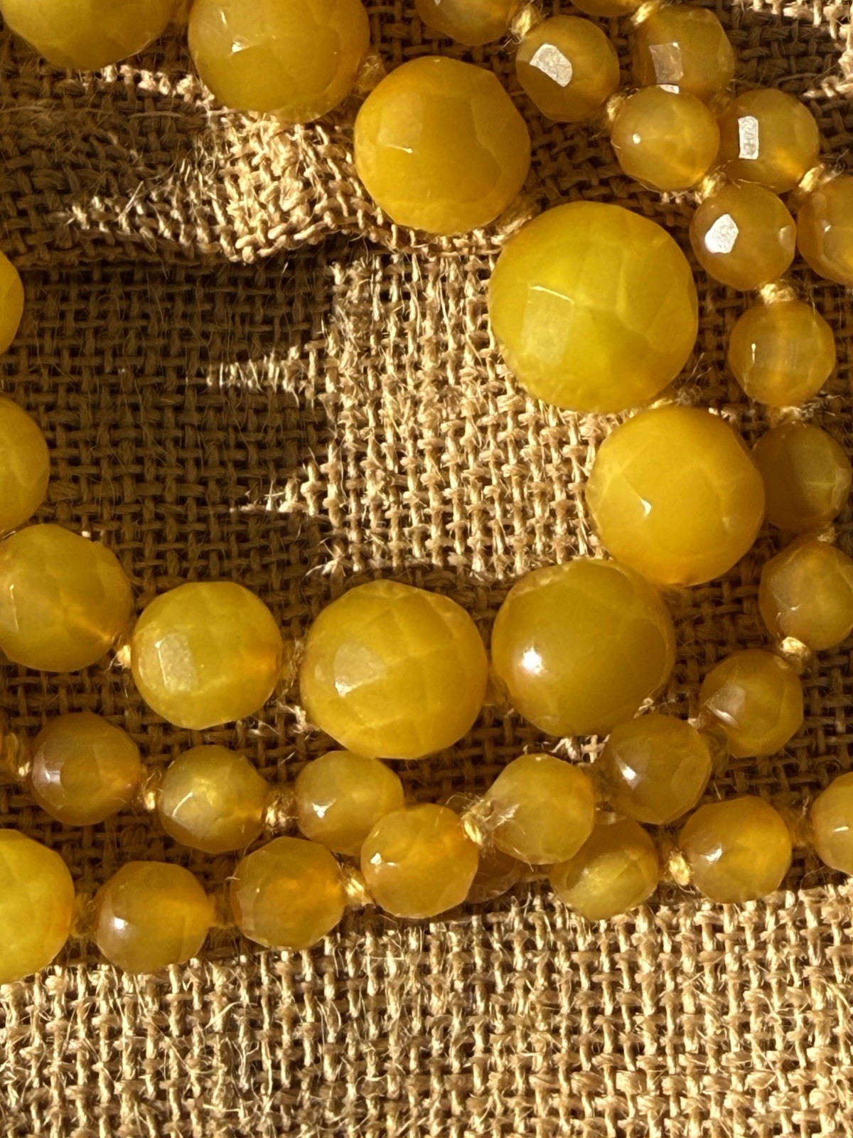 Vintage Butterscotch Honey Catalin Necklace GRADUATED FACETED Beads 35″ 63g
