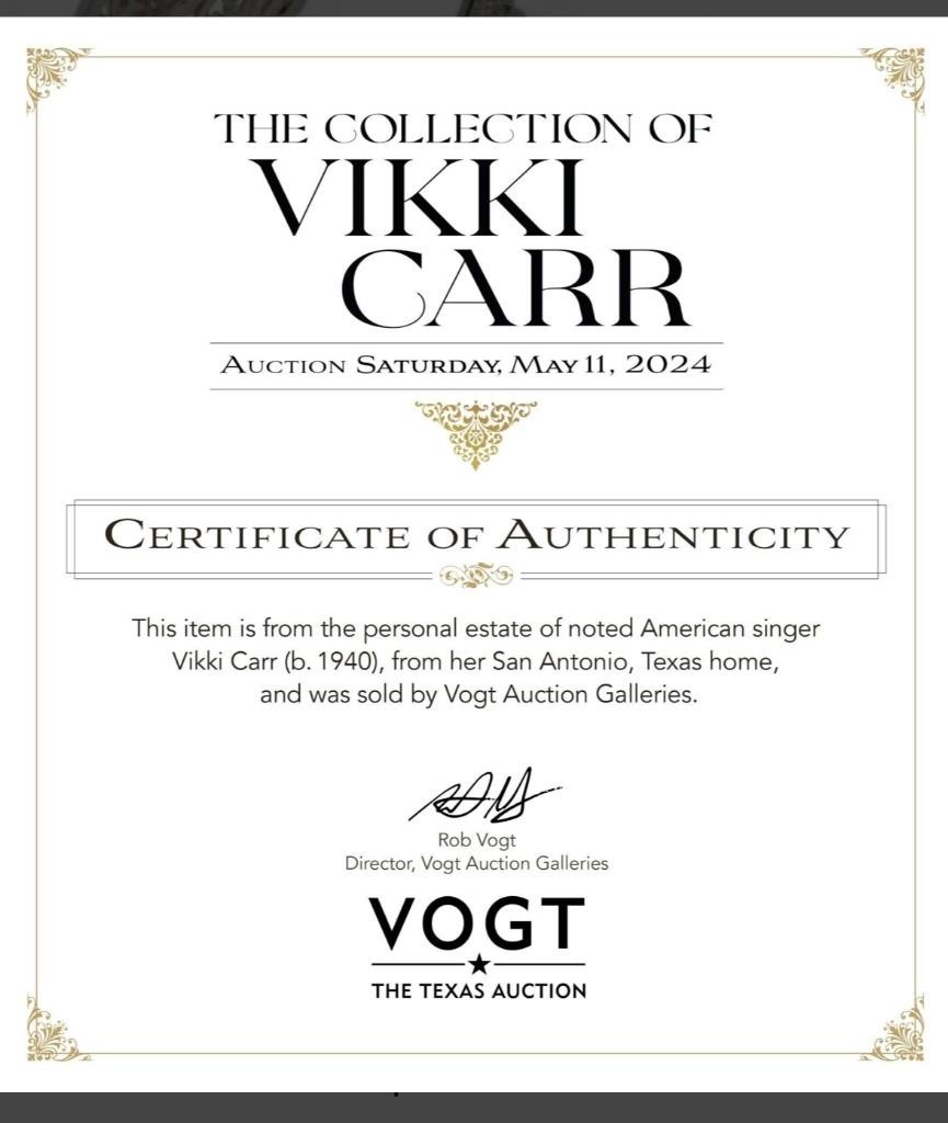 Vikki Carr Necklace Strass Faux Pearl Crystal Certificate Of Authenticity 54″