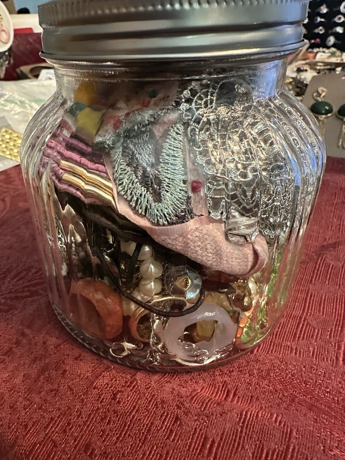 Mystery Jewelry Jar Vintage Signed Wearable Resell Gift 1970s to Current Day 1lb