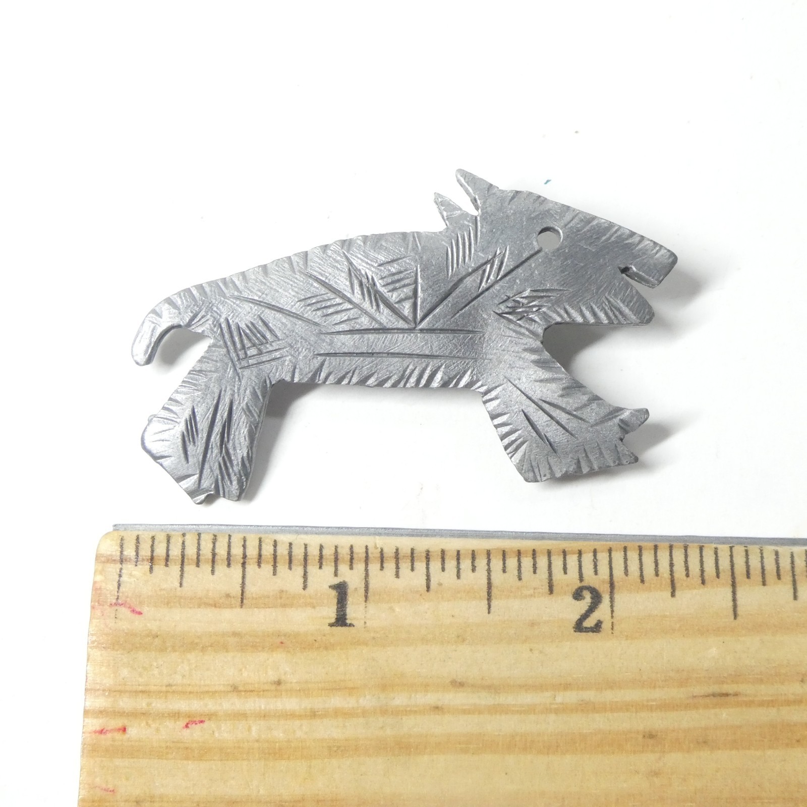 Wolf Dog Pin Pewter Signed Ultra Craft Vintage 1980s 1990s