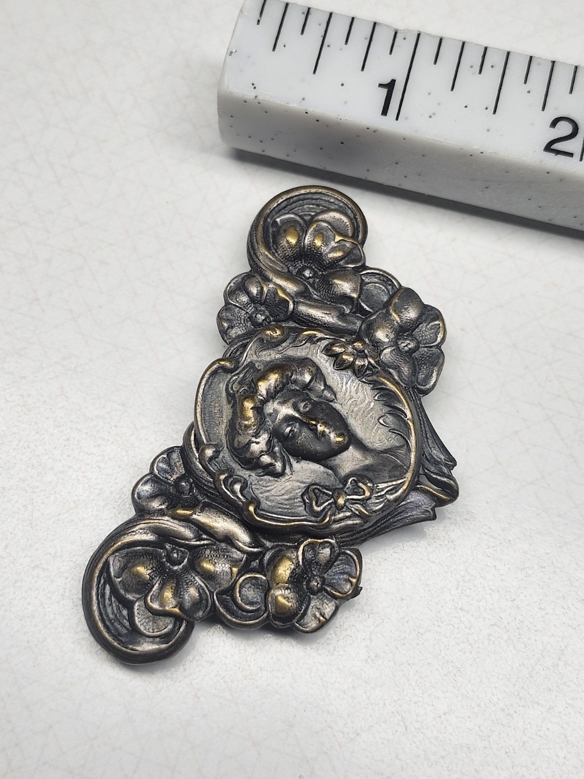 Antique Bronze Art Nouveau Buckle Accessory *A Work of Art!