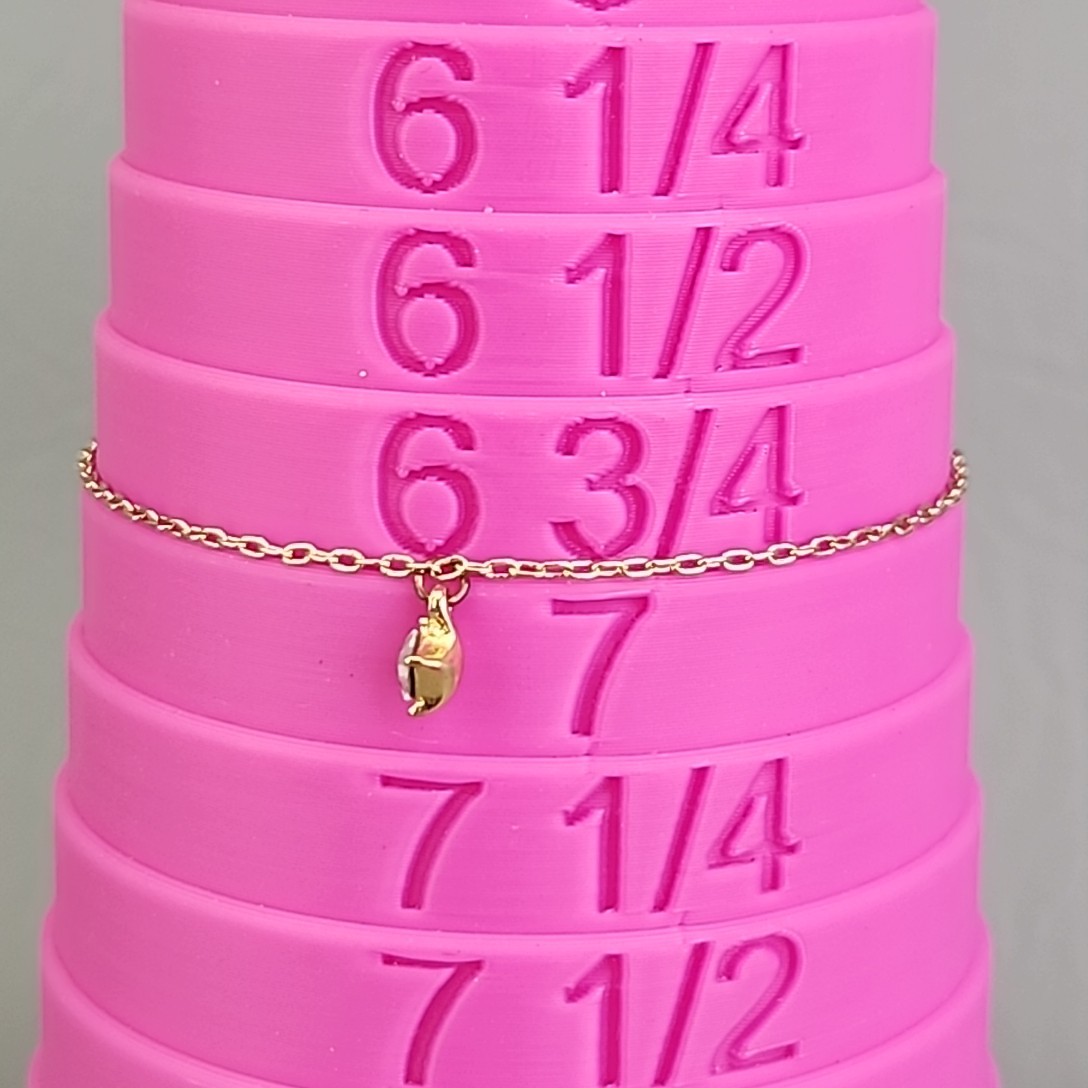 Chain Bracelet Lot of 4 Charm Rhinestone Gold Tone 6.75″