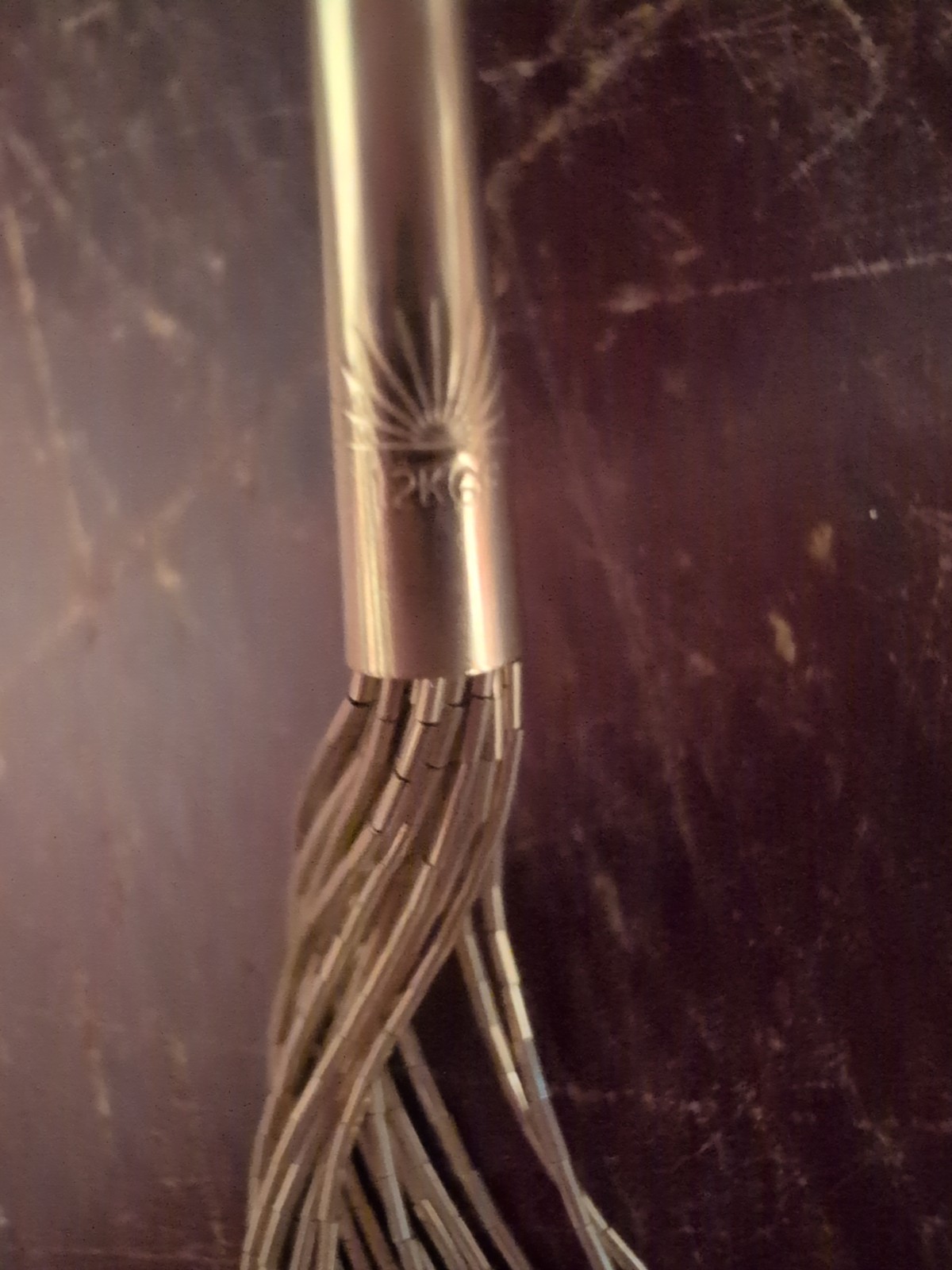 Vintage Navajo Liquid 1/20 12K GF 20 Strands Chain Necklace 30 In Long
