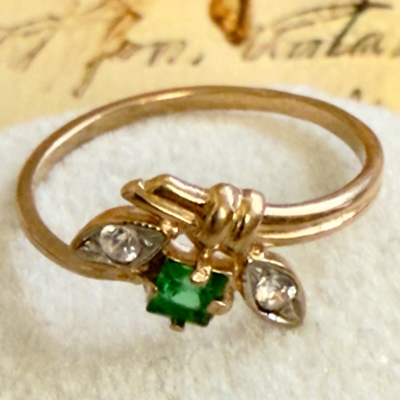 Size 5.5 – 585 14K Rose Gold Delicate Vintage East European Ring – #1634