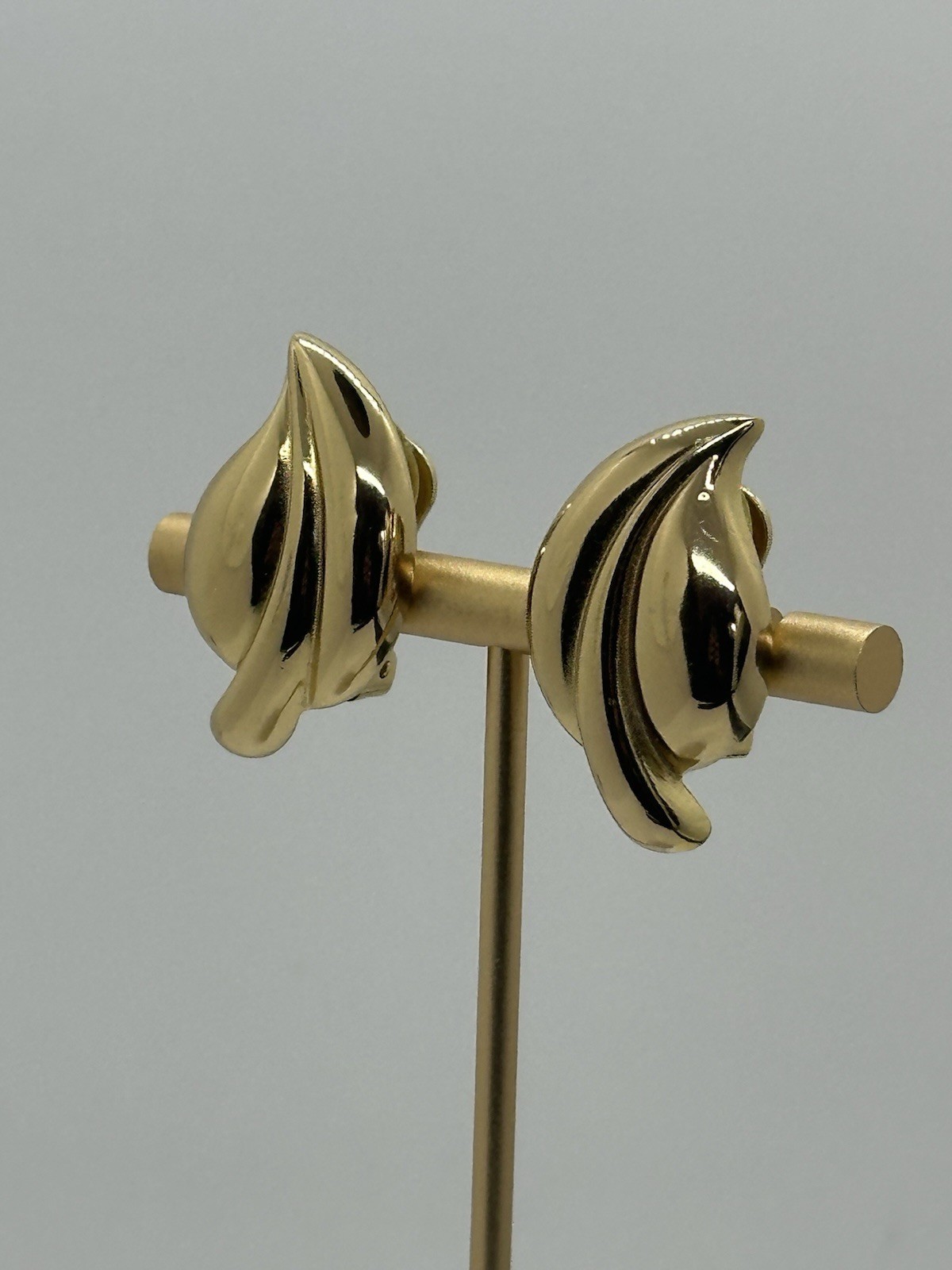 Vintage Christian Dior Leaf Earrings Clip On