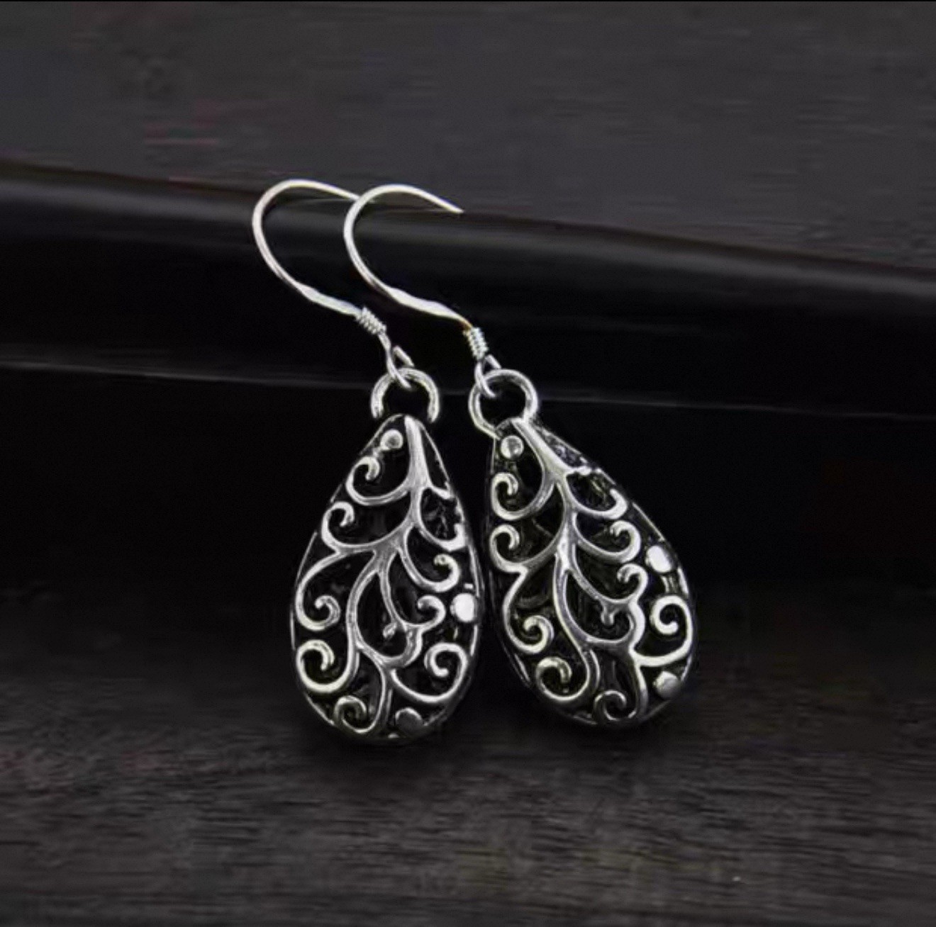 Vintage 925 Silver earrings for women best gift for her