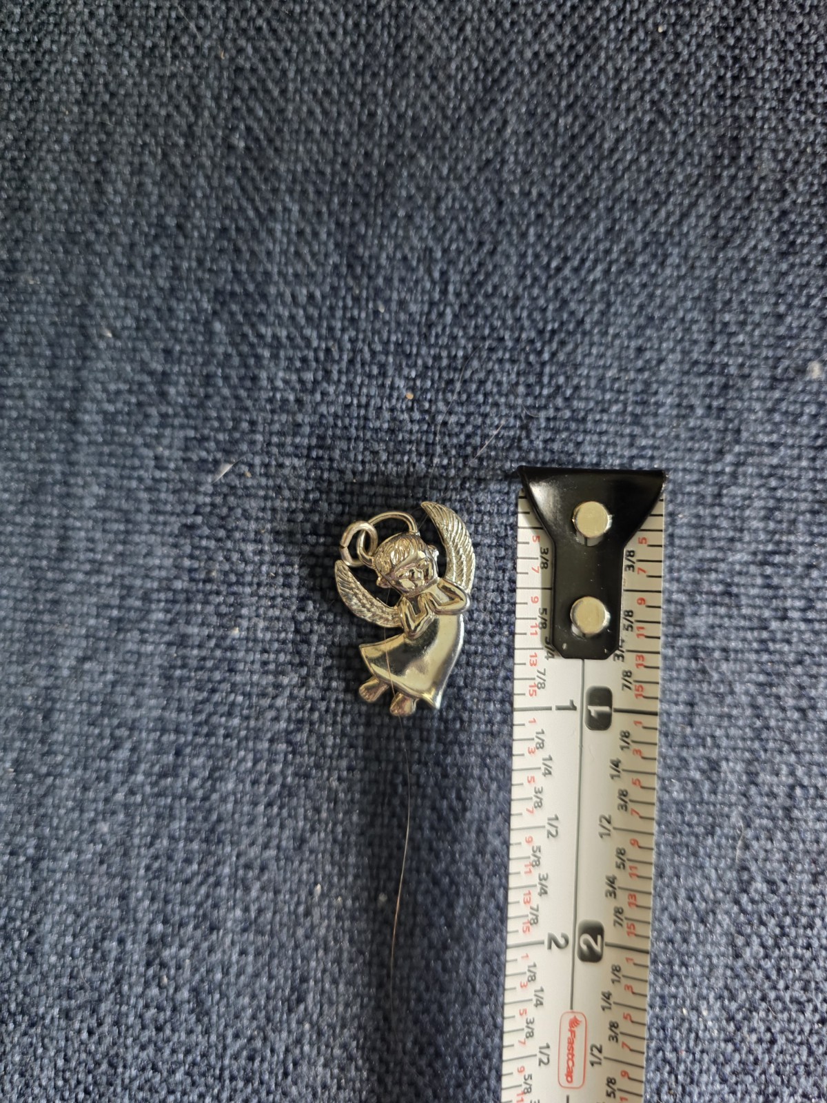 vintage Wells sterling silver praying angel charm pendant
