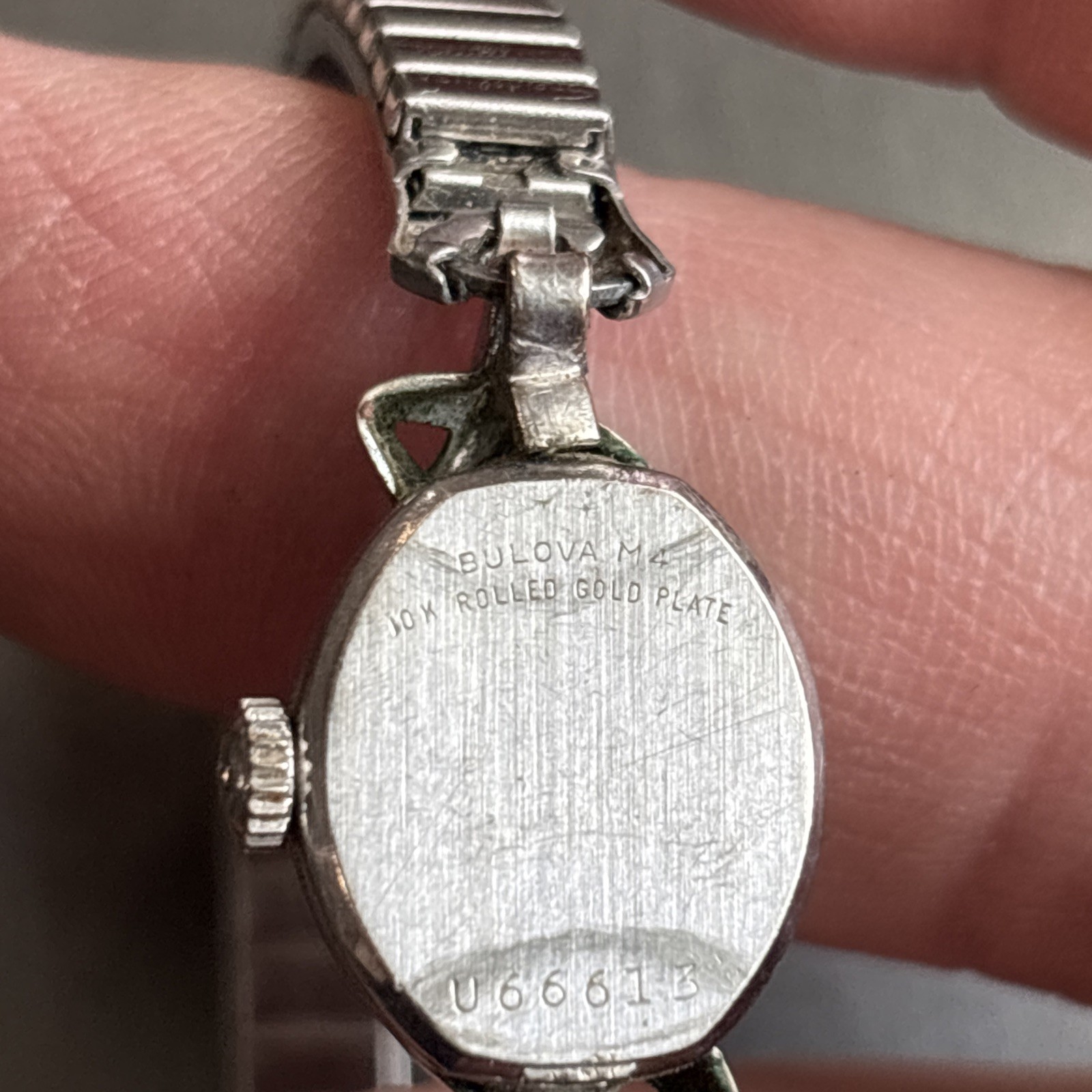 10K Plated Rolled Gold VTG LADIES BULOVA M4 WRIST WATCH w/serial number PARTS🔥