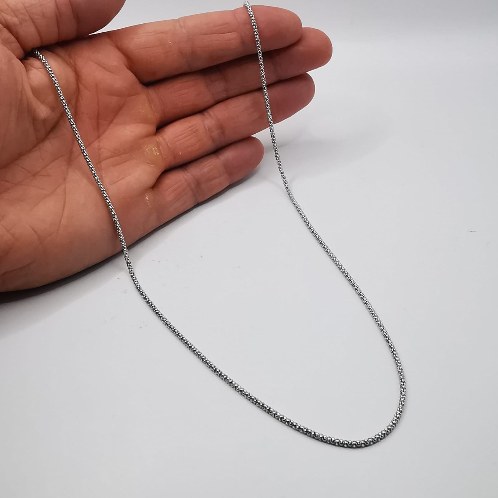 Vintage 925 Sterling Silver Chain Necklace Signed 3.44g 50.5cm (20in) 0.2cm