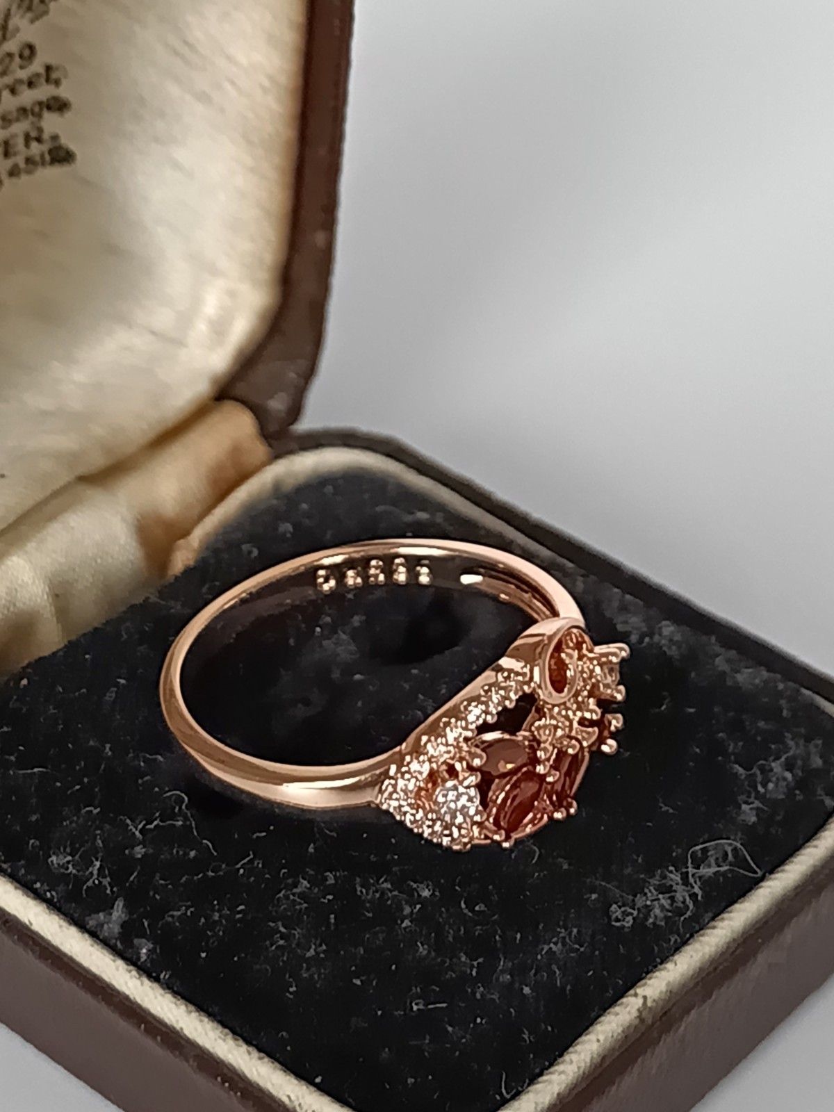 Vintage 1990 14 Ct Rolled Gold Tourmaline Ring Size UK P US 7.5-HALLMARKED 585