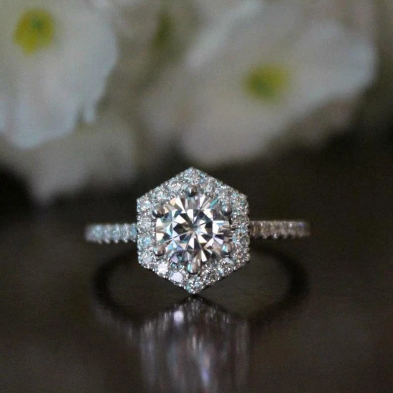 2Ct Round Cut Lab Created Diamond Valentines Special 14Ct White Gold Finish Ring