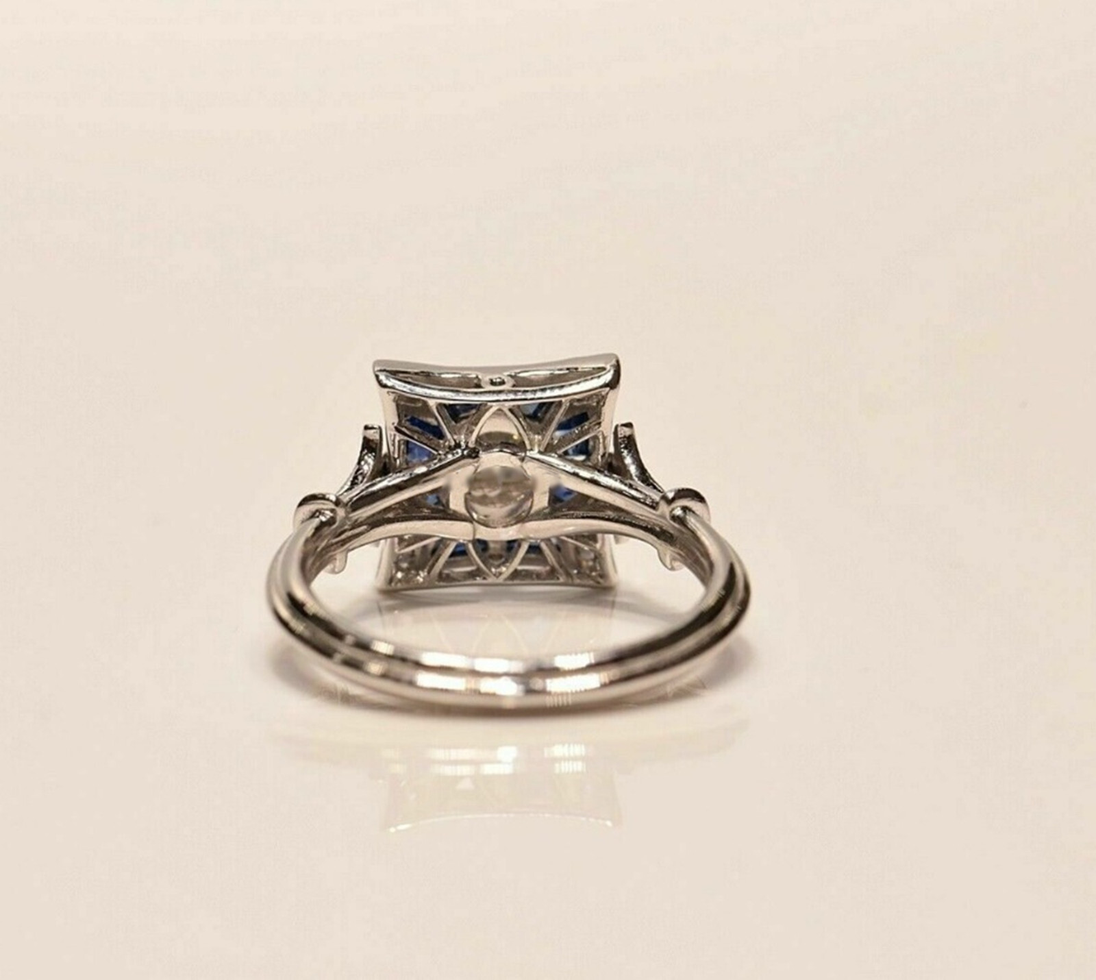 Vintage Art Deco Wedding Fine Ring 925 Silver 1.02Ct Old European Cut CZ Stone