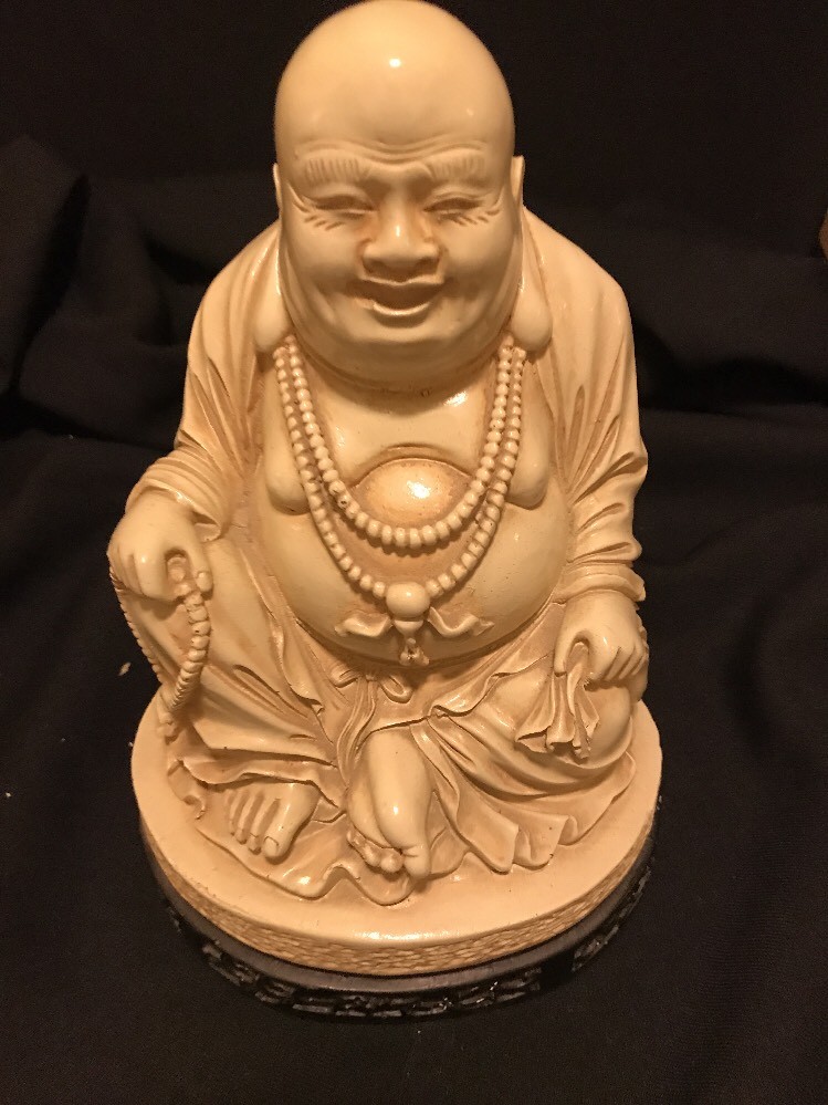 Beautiful Vintage Buddha Signed Figuring Damaged