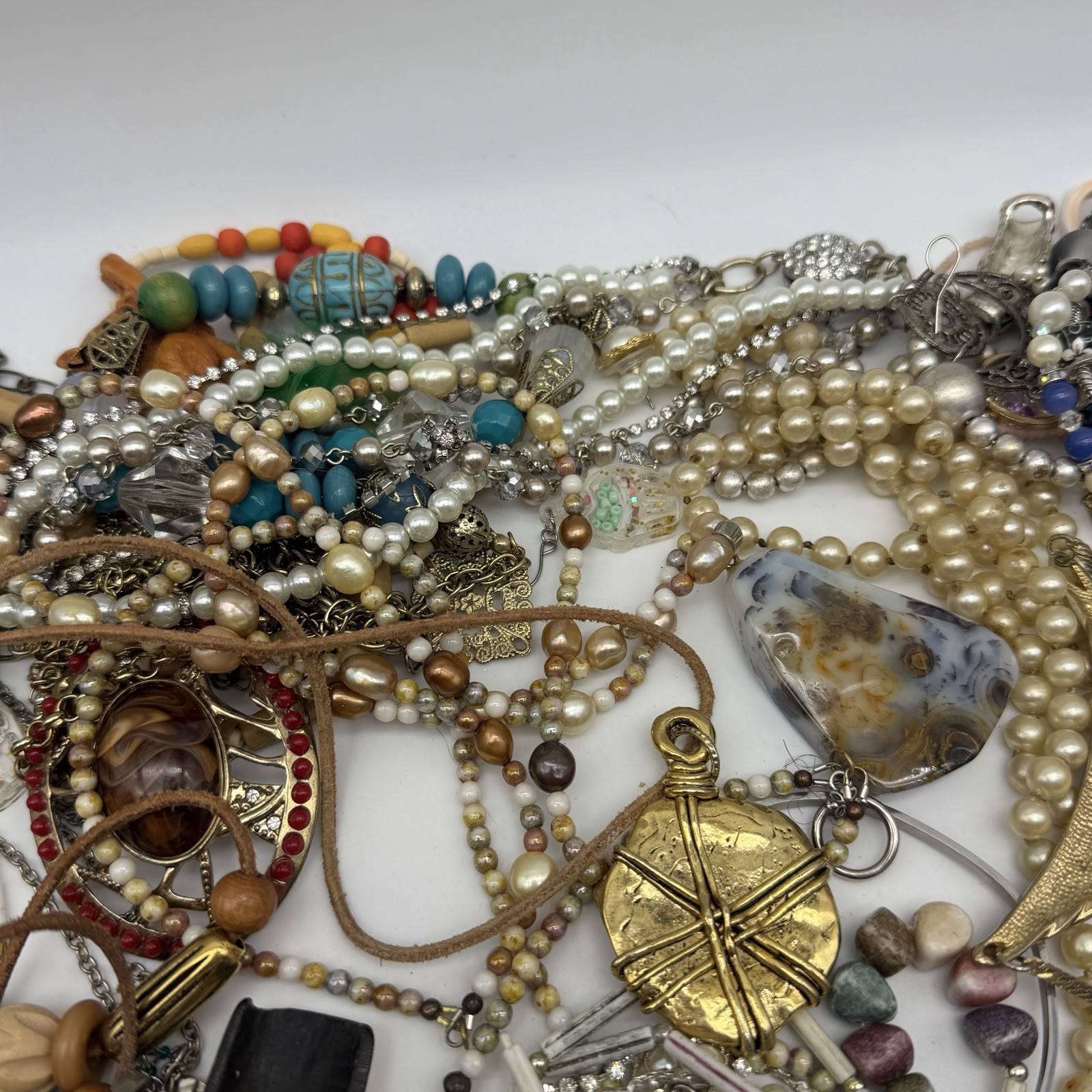 Junk Drawer Costume Jewelry Lot Estate Wearable Repair Craft Vtg Mod 3 Lbs