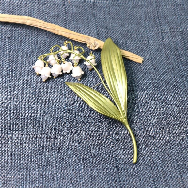 Ldyllic Valley Lily Bell Orchid Brooch Female Accessories Antique Jewelry