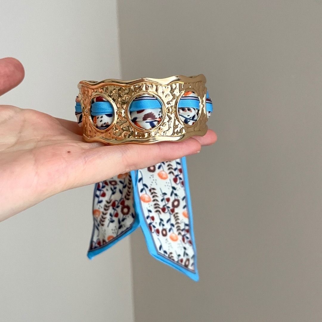 Vintage Silk Scarf Bracelet