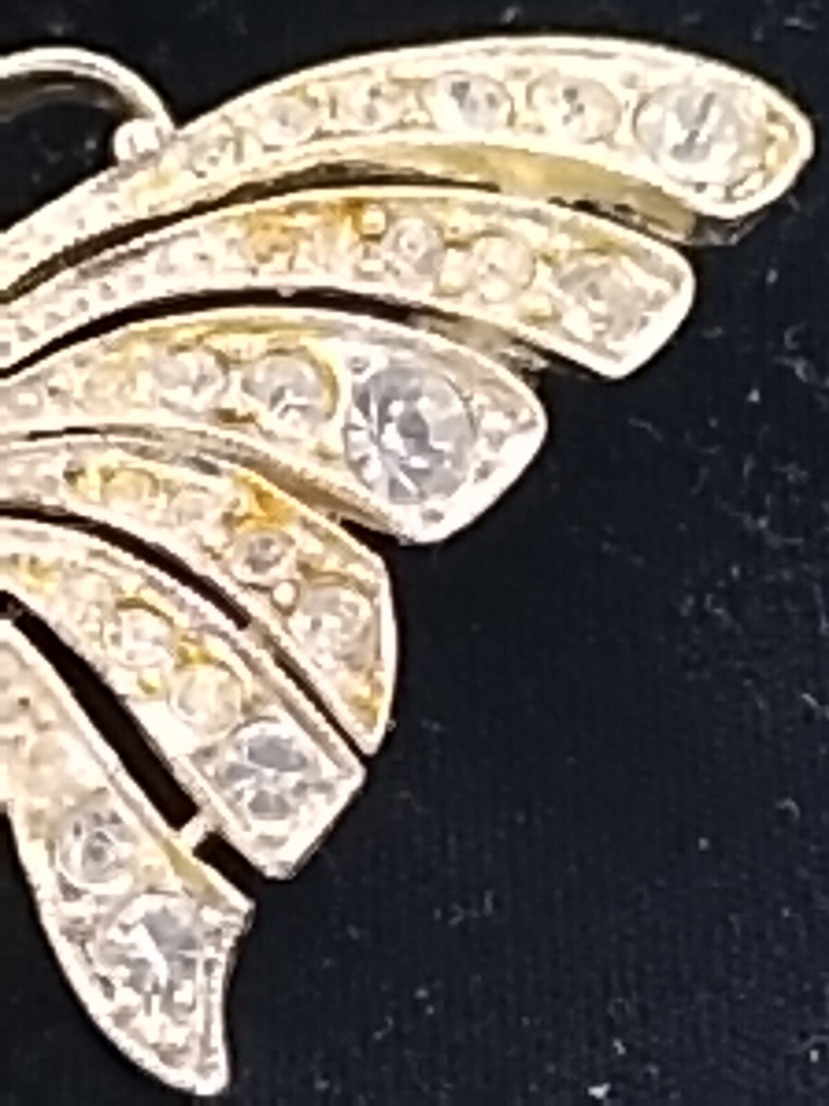 Vintage Butterfly Brooch Faux Pearl and Rhinestone Open Work Design.Silver Tone