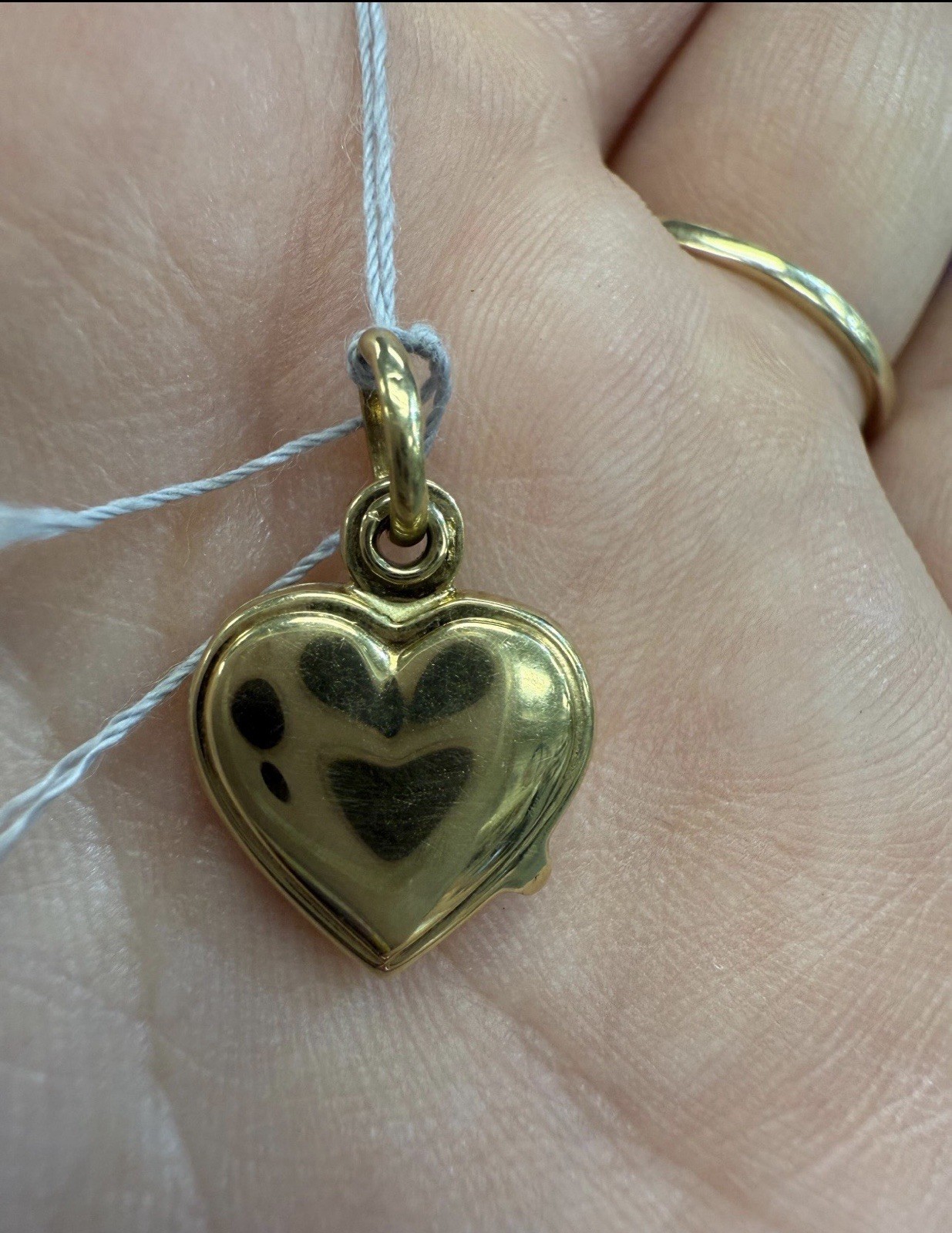 14k Gold Sliding Heart Locket