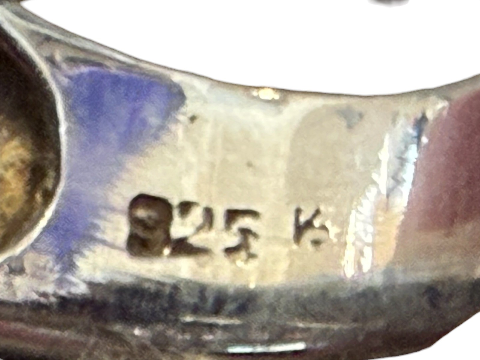 Vintage Sterling Silver 925 Pink CZ Band Ring 12mm Wide Size 6.25 9g