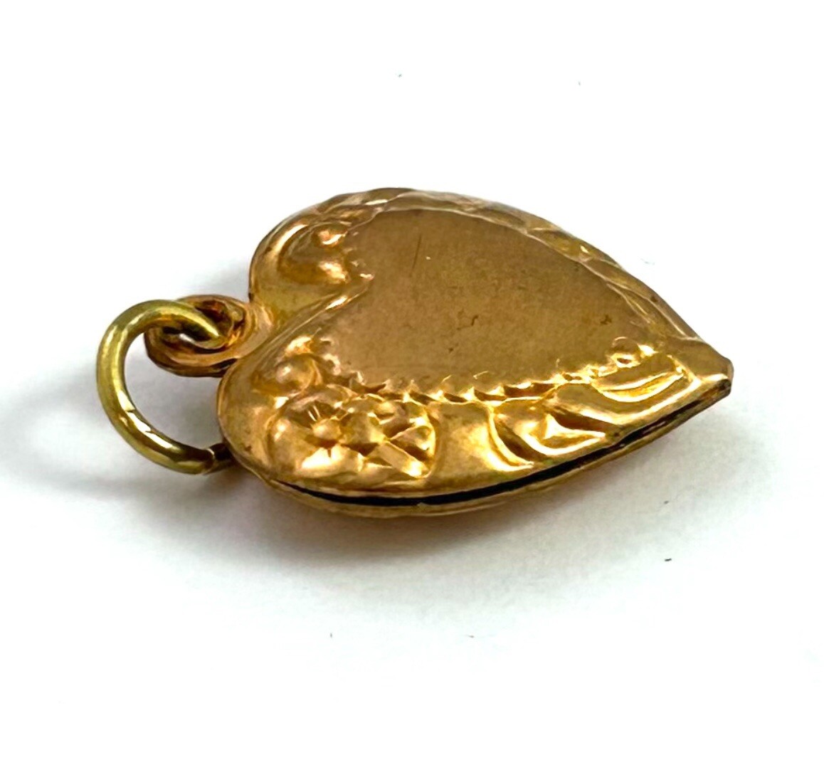 Vintage Heart Charm Puffy Heart Pendant Brass Vintage Jewelry Women Gift For Her