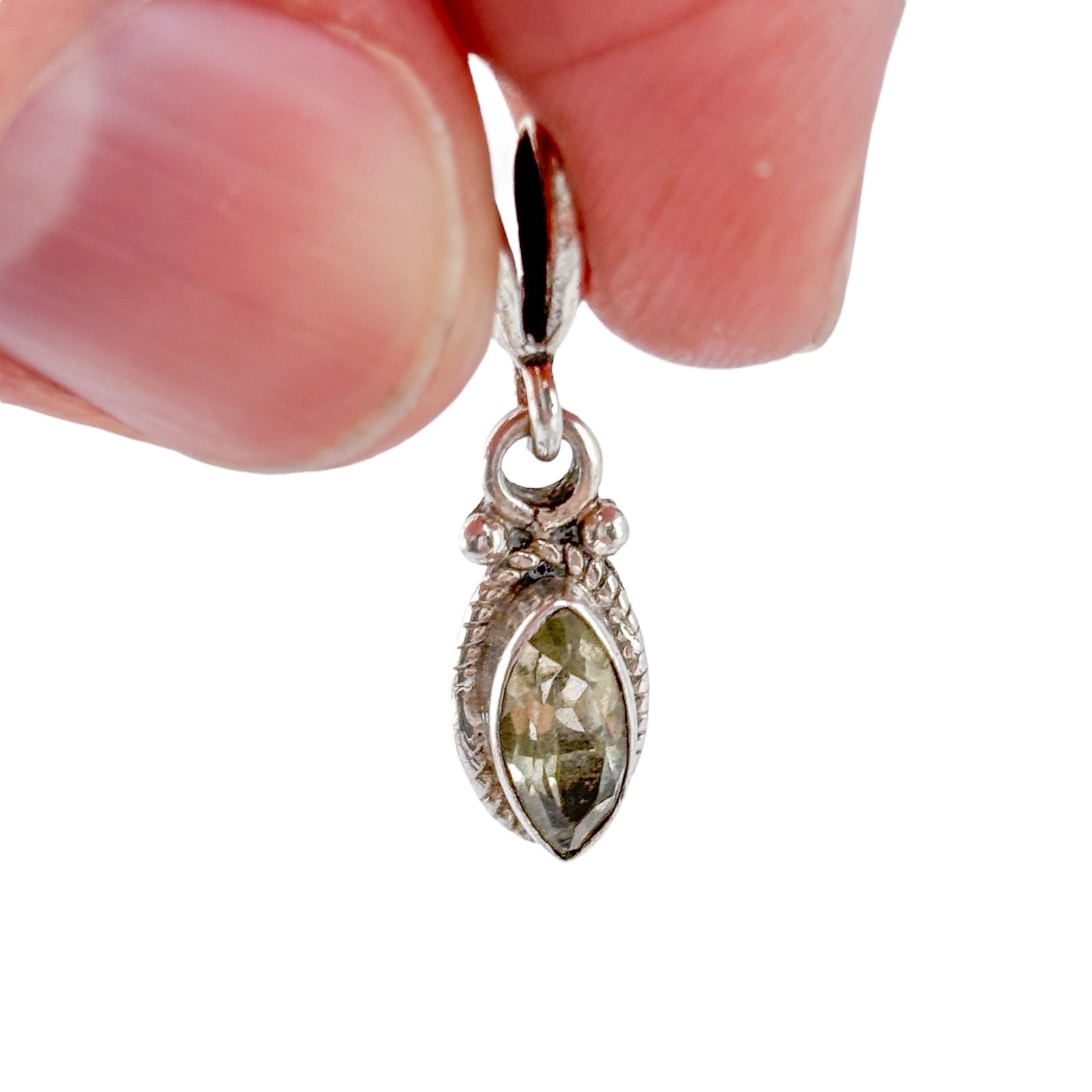 Vintage Sterling Silver 925 | Southwest | Green Amethyst Prasiolite Pendant