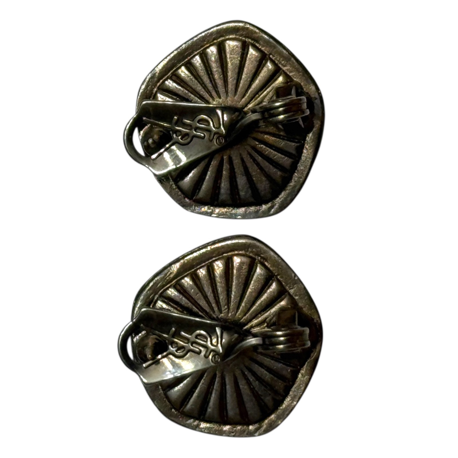 Vintage 1982 YSL Yves Saint Laurent Gripoix Poured Glass Earrings 14k post