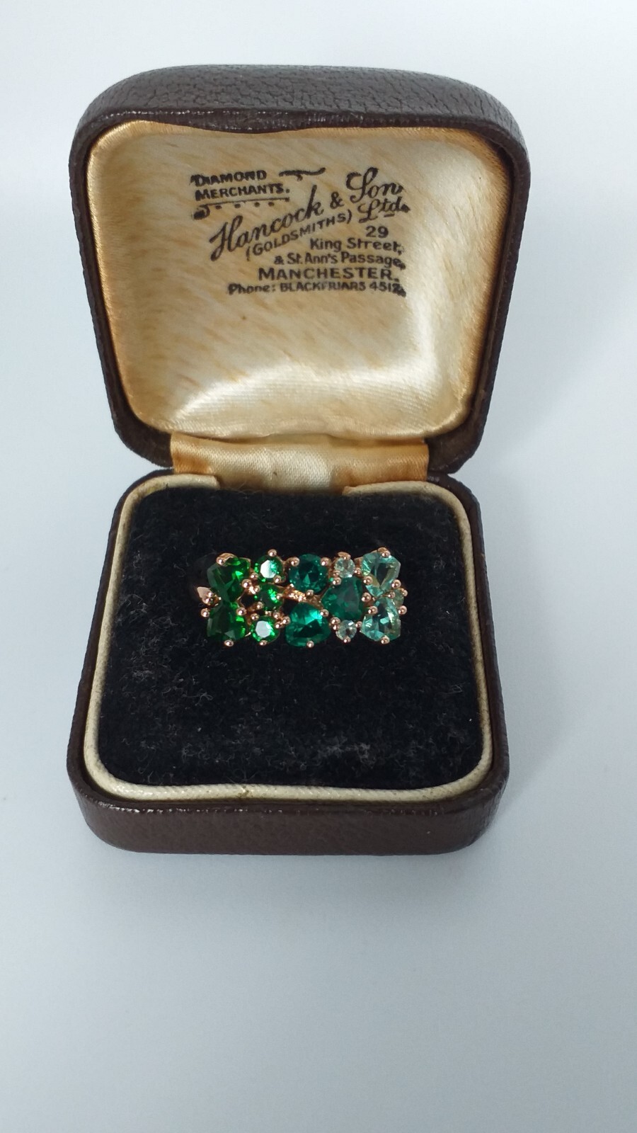 Vintage 1990-s 14 Ct Rolled Gold Emerald Ring Size UK O.5 US 7 1/4 – Hallmarked!