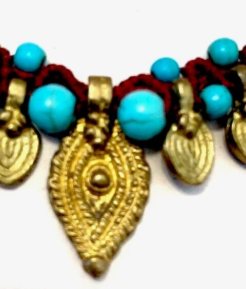 Statement Necklace Handmade Paulina Barcelona OOAK Boho Ethnic Adjustable Spain